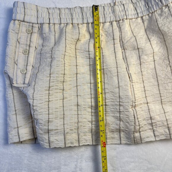 Zara Women’s Wrinkle Effect Striped Shorts Size Small Light Airy Bohocore - Picture 10 of 14